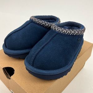 UGG Kids Navy Blue Cozy Slip-On Slippers